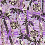 Chiyogami Yuzen Origami Paper - VIOLET BAMBOO STALKS - 4 Sheet Pack - 6 x 6 Inch