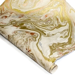 Marbled Lokta Paper - GOLD/SILVER/COPPER on NATURAL