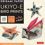 8" Origami Paper and Instruction Kit - UKIYO-E BIRD PRINTS