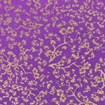 Chiyogami Yuzen Origami Paper - PURPLE CHERRY BLOSSOMS - 4 Sheet Pack - 6 x 6 Inch