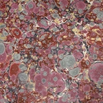 Italian Marbled Origami Paper - STONE - Red/Black