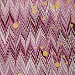 Brazilian Marbled Origami Paper Pack  - CHEVRON - Magenta - 4 Sheet Pack - 6 x 6 Inch