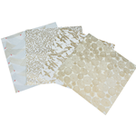 Assorted 6" Chiyogami Origami 16 Sheet Pack - WHITE AND GOLDS