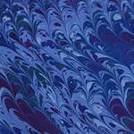 Hand Marbled Origami Paper - JEWEL GROOVY WAVE