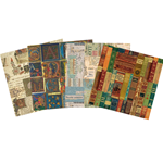 Assorted 6" Italian Florentine Origami 16 Sheet Pack - VINTAGE