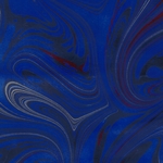 Hand Marbled Origami Paper - SAPPHIRE SWIRL
