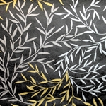 Screenprinted Mulberry Origami Paper - Willow Leaf - SILVER, GOLD, BLACK