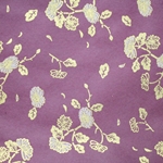 Screenprinted Mulberry Origami Paper - Mums - GOLD AND WHITE ON PLUM