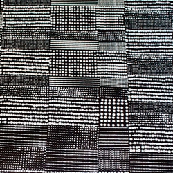 Lokta Paper Origami Pack - Silkscreened Nepalese Lokta Paper - Quilted Dots - SILVER ON BLACK