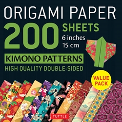 Origami Paper Pack - DOUBLE SIDED KIMONO PATTERNS - 6"