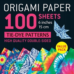 6" Origami Paper and Instruction Kit - TIE-DYE PATTERNS