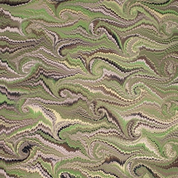 Brazilian Marbled Origami Paper Pack - CURL - Olive Green/Brown - 4 Sheet Pack - 6 x 6 Inch