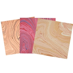 Assorted 6" Marbled Jute Origami 36 Sheet Pack - PINK
