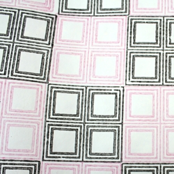 Indian Cotton Rag Block Printed Origami Paper - SOFT ROSE SQUARES