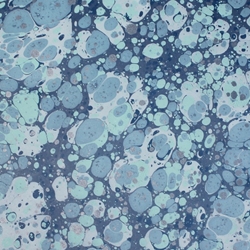 Hand Marbled Origami Paper - DEEP OCEAN STONE